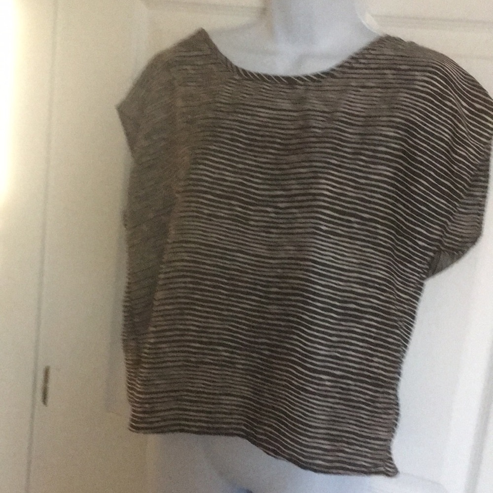 Rumors black and cream split back top